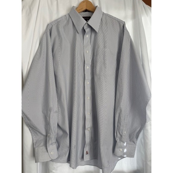Nordstrom Mens Striped Button Up Dress Shirt 17 1/2-36 Long Sleeve Formal - Picture 1 of 6